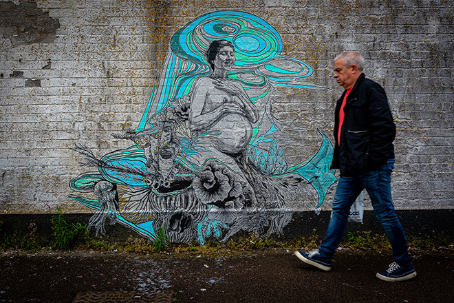 Swoon - Nuart Festival 2023, Aberdeen. Photo: @bktallman