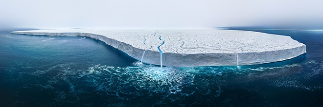 Thomas Vijayan - Austfonna Ice Cap, Primo classificato, Nature, Drone Photo Awards 2023