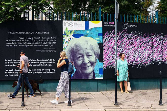 Opiemme, The joy of writing, acrylic paint on wood, 2023, Krakow (Poland). Photo courtesy: Beata Zawrzel