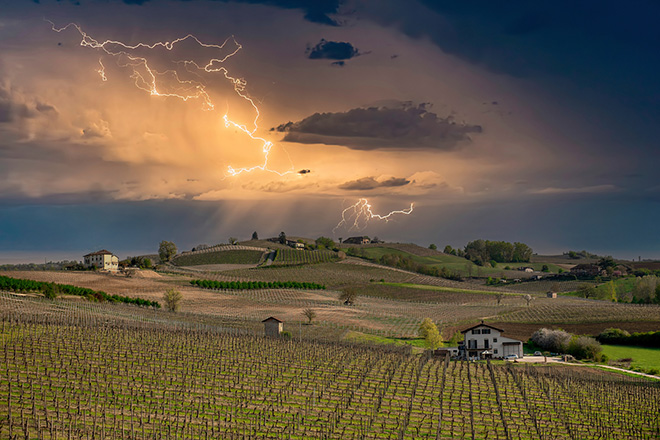 Alex Premoli - Temporale in arrivo sul vigneto di Casale Monferrato