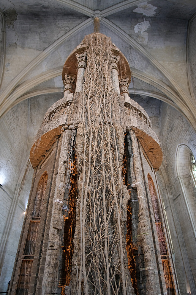 Cénotaphe (Grande chapelle), 2020, expo Palazzo by Eva Jospin. Photo credit: ©OTresson