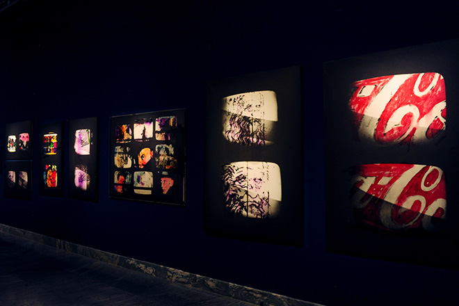 Mario Schifano: il nuovo immaginario. 1960-1990, installation view, Gallerie d’Italia - Napoli, museo di Intesa Sanpaolo. photo credit:  Roberto Serra