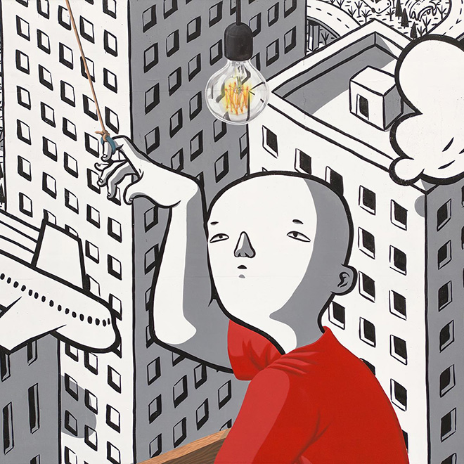 Millo - ADDUMA - TO LIGHT UP: murale allo Sperone di Palermo