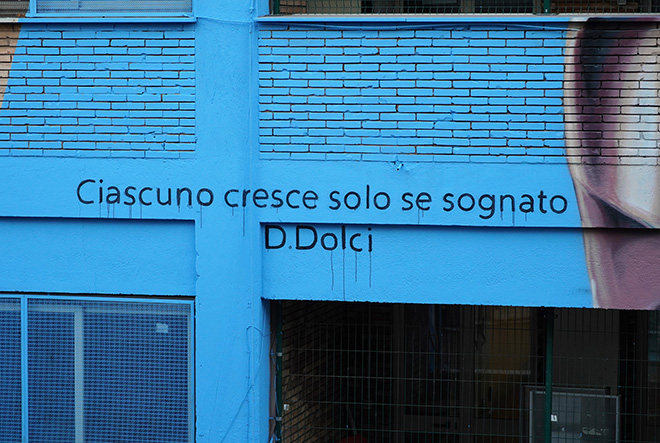 OZMO - Sophia, murale all'Istituto Enzo Ferrari e di AP- Accademia popolare dell'Antimafia e dei diritti, Roma