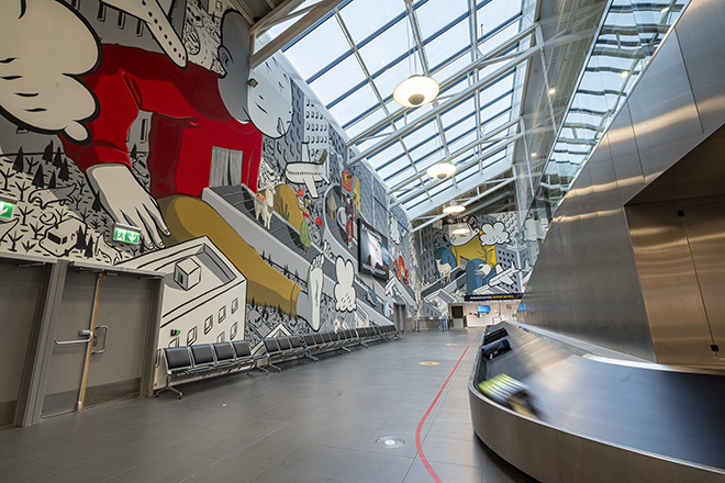 Millo - Baggage claim, Stavanger-Sola Airport. Photo credit: @bktallman