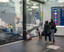 Millo - Baggage claim, (work in progress), Stavanger-Sola Airport. Photo credit: @bktallman