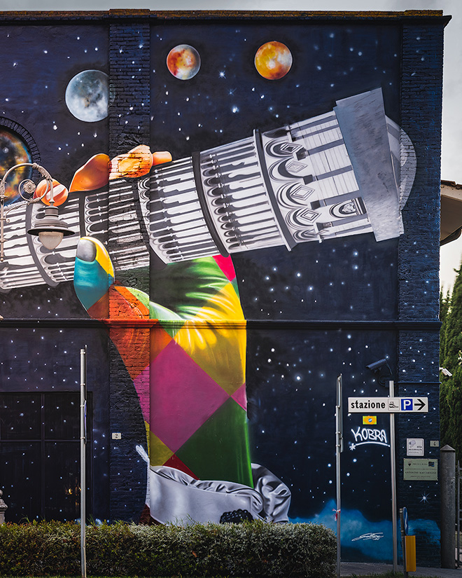 Eduardo Kobra - Galileo Galilei, murale a Pisa. Photo credit: Antonio Tartarini