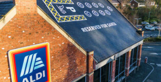 Santa's parking space spotted Aldi Knutsford