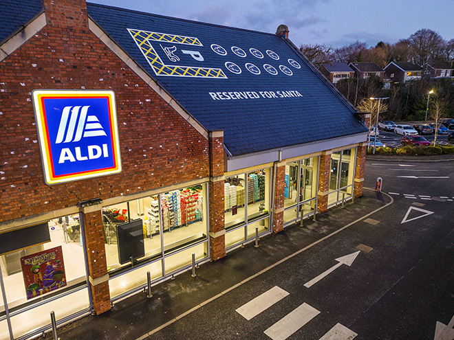 Santa's parking space spotted Aldi Knutsford