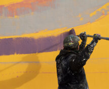 Hitnes (work in progress), murale a Ostia, ITC Paolo Toscanelli. Photo credit: Paolo Giannotti