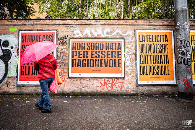 CHEAP - RECLAIM CAVALLI, Poster art, Bologna. Photo credit: Margherita Caprilli