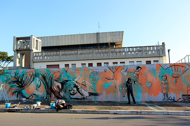 Alice Pasquini - Via Antinori (Quadraro), Roma. photo credit: Jessica Stewart