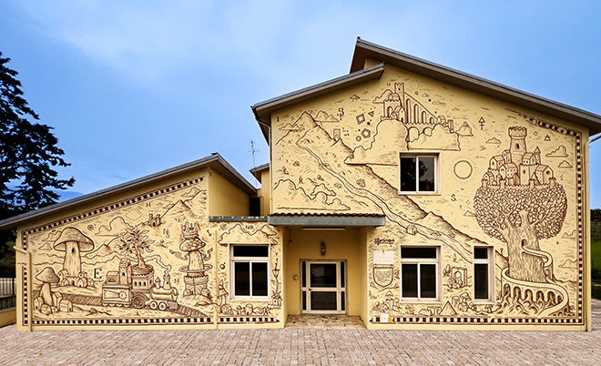 UfoCinque - Il nostro disegno, La mappa del Tesoro di Poggio (barca), Scuola dell'Infanzia Marcucci a Poggio di Bretta (Ascoli Piceno). Photo credit: Daniele Castelli