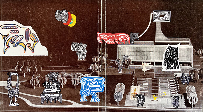 Marko Tadić, Museum of the Revolution, 2024, Collage, 200x110cm. Courtesy Marko Tadić