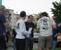 Shepard Fairey (OBEY) - Tear Flame Peace (work in progress), murale a Milano quartiere Gallaratese, via Adolfo Consolini 26. Photo credit: Wit Design SRL