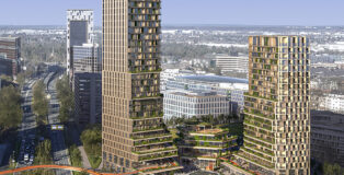 UNStudio - New Heart, Düsseldorf. Rendering by ©Engram