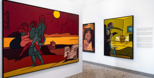 Installation view Valerio Adami - Pittore di Idee, Palazzo Reale Milano. Foto: Gabriele Leonardi. Courtesy: Archivio Valerio Adami