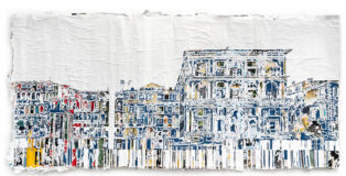 Vhils - Cityscape Series 07, Venice, 120×260 cm., 2024