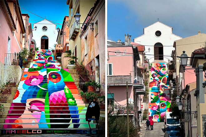 I AM EELCO – Arte urbana sulla Scalinata di Arzachena