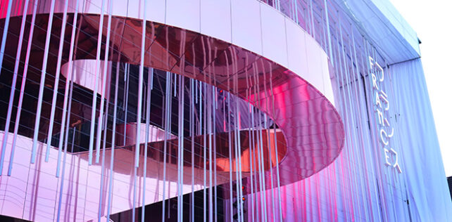 EXPO 2025_Pavilion_France_Exterior facade_Architecture Coldefy+Carlo Ratti Associati. Photo credit: Justine Emard GSM Project + Justine Emard – “Pulsations”: France Pavilion Expo 2025, Osaka