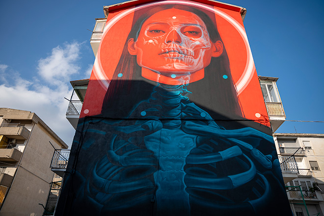 Insane51 - Murale per KRIU - KRotone Identità Urbane, Crotone, 2025 Insane51 - Murale per KRIU - KRotone Identità Urbane, Crotone, 2025