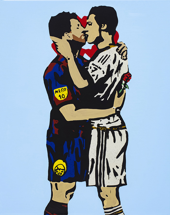 TVBOY - Love is Blind, Mixed Media on Canvas, Unique Work, 80x100 cm.