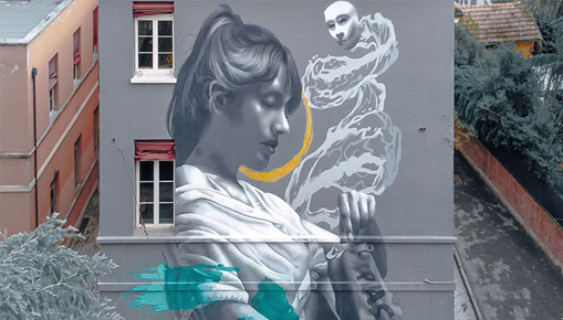 CJDL - Ombre del passato, murale a Bologna JDL - Ombre del passato, murale a Bologna