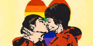 TVBOY - Love has no Boundaries (detail) , in Madrid, Mixed Media on Canvas, Unique Work, 80x100 cm TVBOY – “Omnia Vincit Amor”