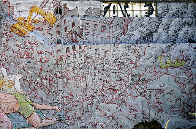 Blu - Murale a Marsiglia: Capitalismo, Fascismo e Overtourism Blu - Murale a Marsiglia: Capitalismo, Fascismo e Overtourism