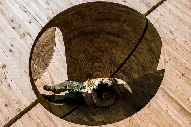 Luca Fortin + Atelier mock/up - Faire le vide, Poisson Blanc Regional Park. Photo credit: Behind Creation