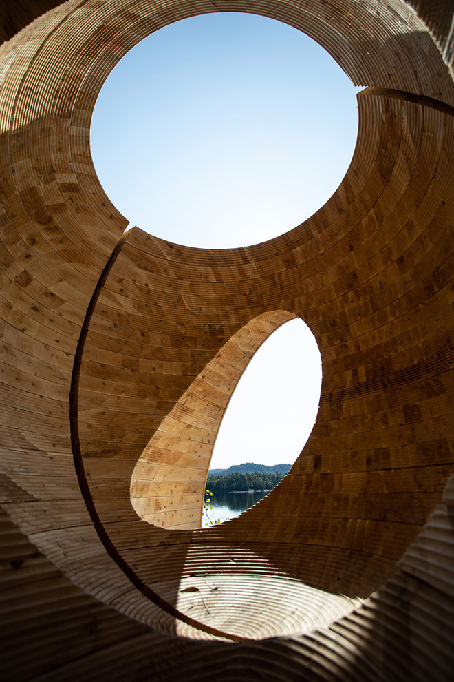 Luca Fortin + Atelier mock/up - Faire le vide, Poisson Blanc Regional Park. Photo credit: Maryse Béland