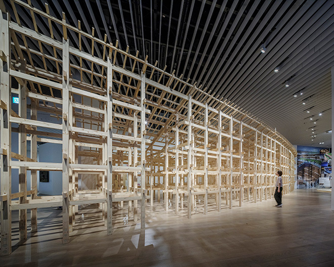 Section 4: The Animated Forest. Installation view: The Architecture of Sou Fujimoto: Primordial Future Forest, Mori Art Museum, Tokyo, 2025. Photo: Yashiro Tetsuya. Photo courtesy: Mori Art Museum, Tokyo Section 4: The Animated Forest. Installation view: The Architecture of Sou Fujimoto: Primordial Future Forest, Mori Art Museum, Tokyo, 2025. Photo: Yashiro Tetsuya. Photo courtesy: Mori Art Museum, Tokyo