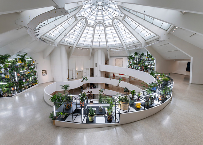 Installation view, Rashid Johnson: A Poem for Deep Thinkers, April 18, 2025–January 18, 2026, Solomon. Guggenheim Museum, New York. Photo: David Heald © Solomon R. Guggenheim Foundation, New York Installation view, Rashid Johnson: A Poem for Deep Thinkers, April 18, 2025–January 18, 2026, Solomon. Guggenheim Museum, New York. Photo: David Heald © Solomon R. Guggenheim Foundation, New York
