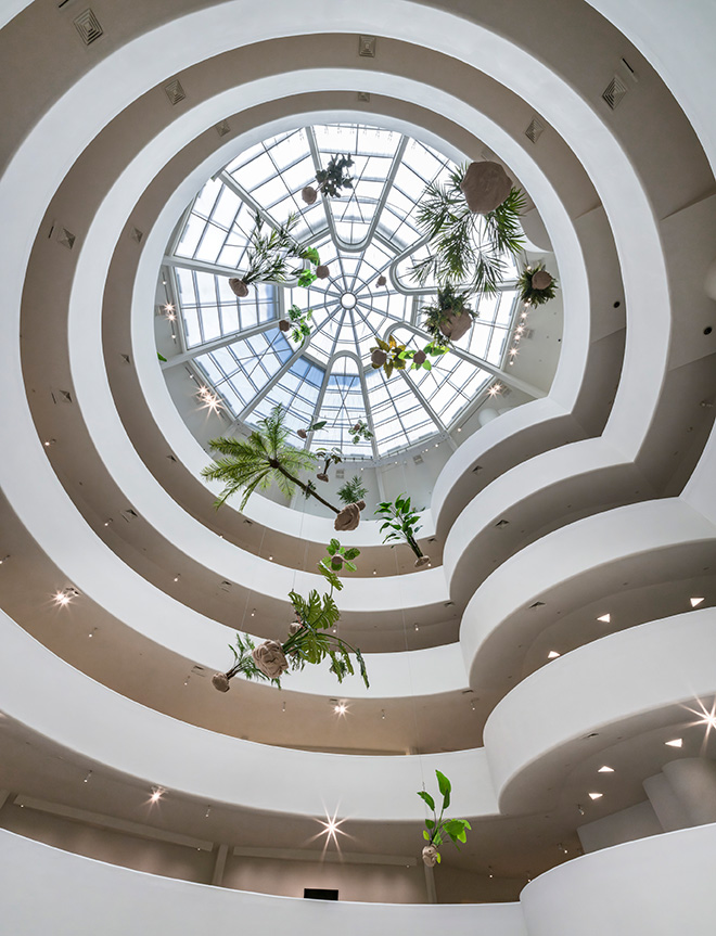 Installation view, Rashid Johnson: A Poem for Deep Thinkers, April 18, 2025–January 18, 2026, Solomon. Guggenheim Museum, New York. Photo: David Heald © Solomon R. Guggenheim Foundation, New York Installation view, Rashid Johnson: A Poem for Deep Thinkers, April 18, 2025–January 18, 2026, Solomon. Guggenheim Museum, New York. Photo: David Heald © Solomon R. Guggenheim Foundation, New York