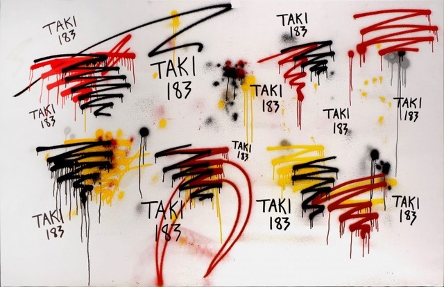 Taki 183 • senza titolo, 2011 • spray e marker su tela cm140x219 • Courtesy Collezione Pietro Molinas Barata Taki 183 • senza titolo, 2011 • spray e marker su tela cm140x219 • Courtesy Collezione Pietro Molinas Barata