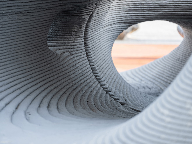 XISUI Design – BOULDER PARK, Jinan, China. The 3D-Printed Concrete Surfaces Feature Layered Rock Textures. Photo credit: Hu Yihao, XISUI Design, 2024 XISUI Design – BOULDER PARK, Jinan, China. The 3D-Printed Concrete Surfaces Feature Layered Rock Textures. Photo credit: Hu Yihao, XISUI Design, 2024