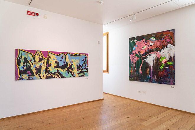 HOPE AROUND. New York Graffiti, installation view, Foro Boario, Oristano. Ph. Francesco de Faveri HOPE AROUND. New York Graffiti, installation view, Foro Boario, Oristano. Ph. Francesco de Faveri