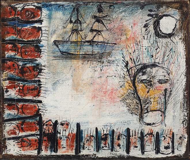 SLAVKO KOPAČ - Hommage to Christopher Columbus, 1949, Oil on canvas, 54x65 SLAVKO KOPAČ - Hommage to Christopher Columbus, 1949, Oil on canvas, 54x65