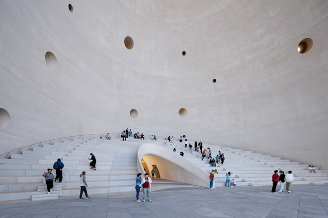 OPEN Architecture - Sun Tower, Yantai, China. Outdoor theater. Photo credit: Iwan Baan OPEN Architecture - Sun Tower, Yantai, China. Phenomena Space. Photo credit: Jonathan Leijonhufvud