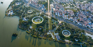 Turenscape - The Huaiyang Fuxi Cultural Park, Henan, China. The site's evolution into a rich, water resilient sponge park. Photo credit: Turenscape