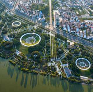 Turenscape - The Huaiyang Fuxi Cultural Park, Henan, China. The site's evolution into a rich, water resilient sponge park. Photo credit: Turenscape Turenscape – Sponge Synergy: The Huaiyang Fuxi Cultural Park, Henan, China