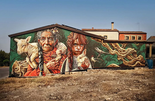Vera Bugatti – “L’altra metà dei pascoli”, murale a Siris (OR)