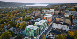 ikon.5 architects - Catherine Commons, Ithaca, New York. Photo credit: Brad Feinknopf