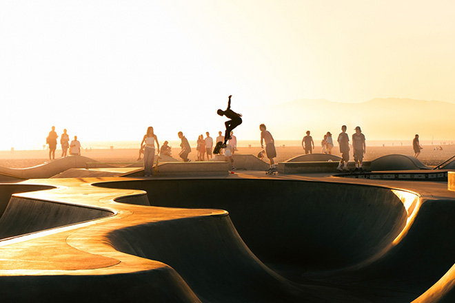 ©Dian-ji Wu - Eclipse of Motion. Location: Venice Beach Skatepark, Los Angeles, California, USA. Siena International Photo Awards 2025