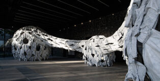 Ai Weiwei, Three Perfectly Proportioned Spheres and Camouflage Uniforms Painted White, commissioned by RIBBON International, 2025. Credit: Dmytro Prutkin and RIBBON International.