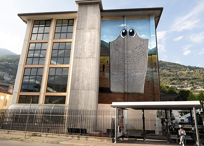 OZMO - Stele 3 Sud, Aosta, 2025. Foto di Andre Lucat