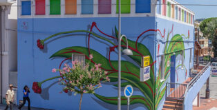 Nian - "Reticolo", murale presso la sede AVIS di Vallefoglia (PU) in collaborazione con Street Levels Gallery
