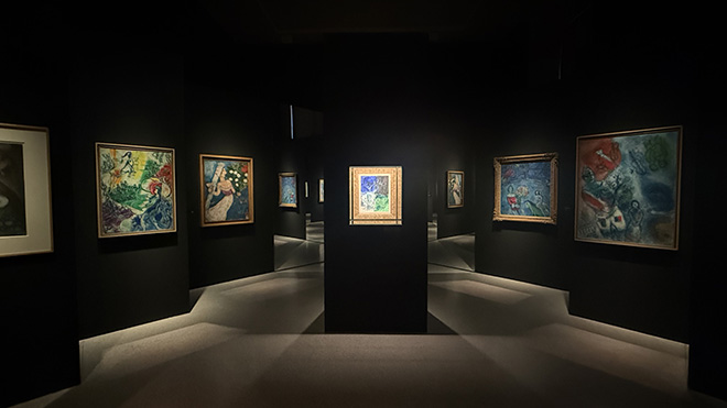 CHAGALL, testimone del suo tempo, installation view, Palazzo dei Diamanti, Ferrara