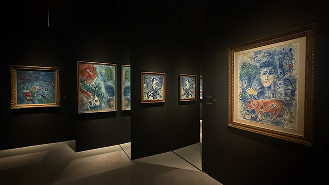 CHAGALL, testimone del suo tempo, installation view, Palazzo dei Diamanti, Ferrara