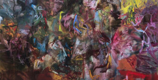 Simone Rutigliano - Ventre, olio su tela, 200x250cm, 2025